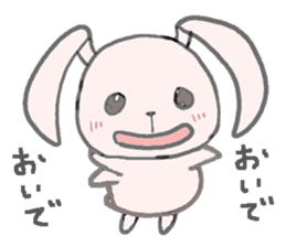 cute pink rabbit sticker sticker #10961245