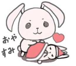 cute pink rabbit sticker sticker #10961248