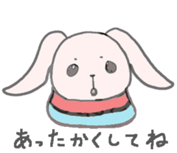 cute pink rabbit sticker sticker #10961249