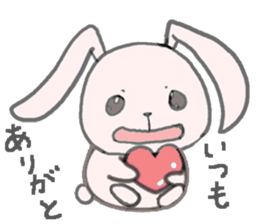 cute pink rabbit sticker sticker #10961250