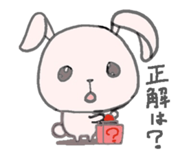cute pink rabbit sticker sticker #10961251