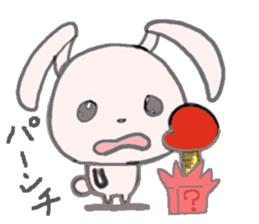 cute pink rabbit sticker sticker #10961253