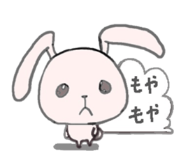cute pink rabbit sticker sticker #10961254