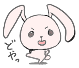 cute pink rabbit sticker sticker #10961255