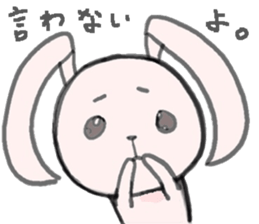 cute pink rabbit sticker sticker #10961256