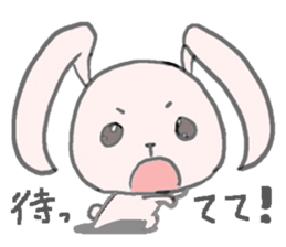 cute pink rabbit sticker sticker #10961257