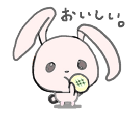 cute pink rabbit sticker sticker #10961260
