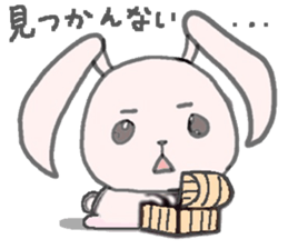 cute pink rabbit sticker sticker #10961261