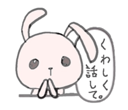 cute pink rabbit sticker sticker #10961264