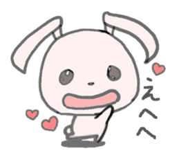 cute pink rabbit sticker sticker #10961265
