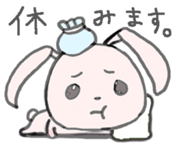 cute pink rabbit sticker sticker #10961266