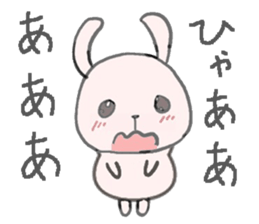 cute pink rabbit sticker sticker #10961267
