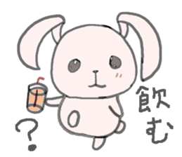 cute pink rabbit sticker sticker #10961269