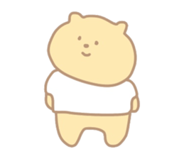 The bear which put on a t-shirt. sticker #10961478