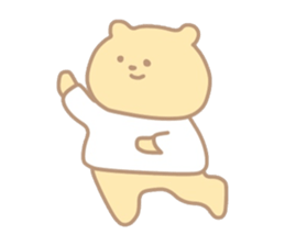 The bear which put on a t-shirt. sticker #10961492