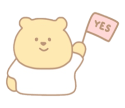 The bear which put on a t-shirt. sticker #10961500