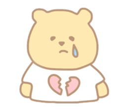 The bear which put on a t-shirt. sticker #10961509