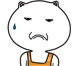 White   cat   (English Version) sticker #10961886