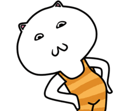 White   cat   (English Version) sticker #10961892