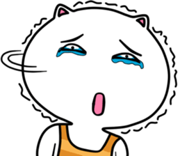 White   cat   (English Version) sticker #10961899