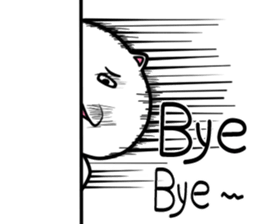 White   cat   (English Version) sticker #10961901