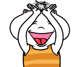 White   cat   (English Version) sticker #10961902