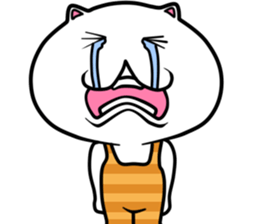 White   cat   (English Version) sticker #10961903