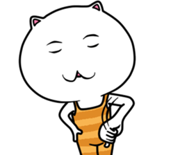 White   cat   (English Version) sticker #10961905