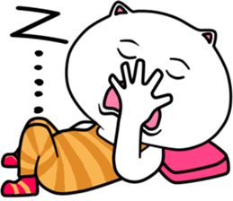 White   cat   (English Version) sticker #10961907