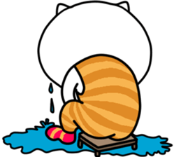 White   cat   (English Version) sticker #10961914