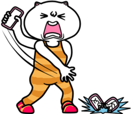 White   cat   (English Version) sticker #10961915