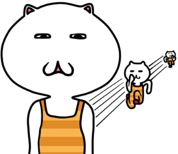 White   cat   (English Version) sticker #10961916