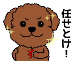 Mogu and Marco of toy poodles 3 sticker #10963188