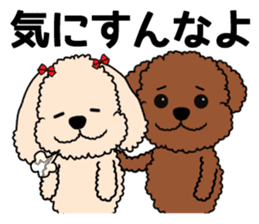 Mogu and Marco of toy poodles 3 sticker #10963198