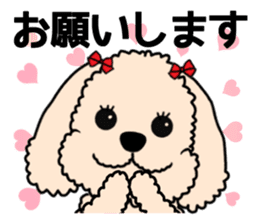 Mogu and Marco of toy poodles 3 sticker #10963202