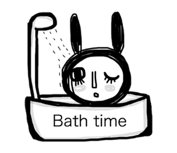 Girl of black rabbit2 sticker #10964530