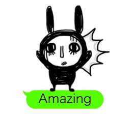Girl of black rabbit2 sticker #10964531