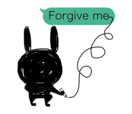 Girl of black rabbit2 sticker #10964539