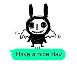 Girl of black rabbit2 sticker #10964542