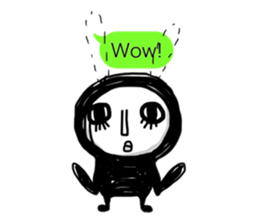 Girl of black rabbit2 sticker #10964544