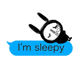 Girl of black rabbit2 sticker #10964549