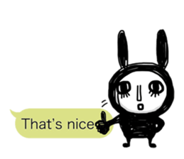 Girl of black rabbit2 sticker #10964557