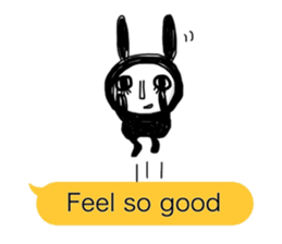 Girl of black rabbit2 sticker #10964559