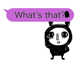 Girl of black rabbit2 sticker #10964560