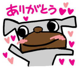 Pretty reaction Pug dog sticker #10965372