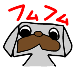 Pretty reaction Pug dog sticker #10965376