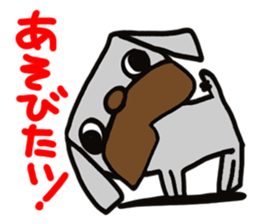 Pretty reaction Pug dog sticker #10965380