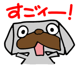 Pretty reaction Pug dog sticker #10965384