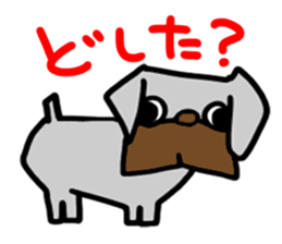 Pretty reaction Pug dog sticker #10965388