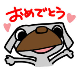 Pretty reaction Pug dog sticker #10965390